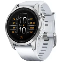 Garmin epix Pro - Standard Edition - 42 mm - silberfarbenes faserverstärktes Pol