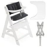 hauck Alpha+ Set inkl. Sitzkissen und Essbrett Alpha Tray white