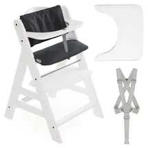 hauck Alpha+ Set inkl. Sitzkissen und Essbrett Alpha Tray white