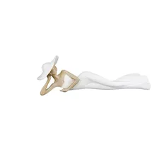 Gilde Figur Elegant Frau liegend 9,5x28x9cm