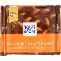 Ritter Sport Mandorle Milchschokolade mit gerösteten Mandeln und Honig 100g