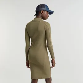 G-Star Ergonomic Slim Rib Langarmkleid Antic Green L