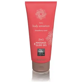 SHIATSU Massage- & Glide Gel 2 in 1 Erdbeere 200 ml