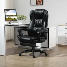 Vinsetto Chefsessel Kunstleder Schwarz