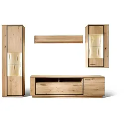 Wohnwand Campinas 4tlg. Holz Asteiche
