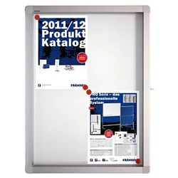 FRANKEN Schaukasten ECO silber 4x DIN A4