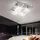 GLOBO Deckenleuchte 4x LED 4,5W chrom, teilsatiniert, Glas