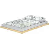 Erst-Holz Futonbett Bodenbett extra niedriges Holzett 140x200 Kiefer lackiert Zubehör wählbar V-60.47K-14, Zubehör