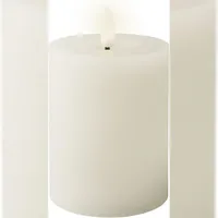 Lumineo LED Wachskerze 11,2 cm weiß