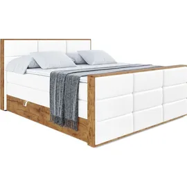altdecor Boxspringbett 140 x 200 cm H3 Weiß