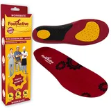 FootActive WORKMATE - Ideal für Alltag und Beruf - Schützt Ihre Füße auf harten Oberflächen, 35 - 38 (X-Small), Rot - 35 - 38 (X-Small)