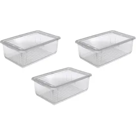 KEEEPER Aufbewahrungsbox bea 39 x 18 x 59 cm 3-tlg. transparent
