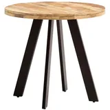 KADIMA DESIGN Esszimmertisch 80x80x75 cm Mango Massivholz Esstisch Modern, Küchentisch Massiv mit Metallbeinen, Holztisch Esszimmer Rund, Kleiner Speisetisch Holz, Echtholz,Mangoholz, Rund,Rund, Stativgestell, 80x75x80 Tische, Esstische
