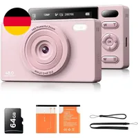 64GB Digitalkamera Kinder Fotokamera: 48MP Anti-Shake Kinderkamera Foto Vlogging