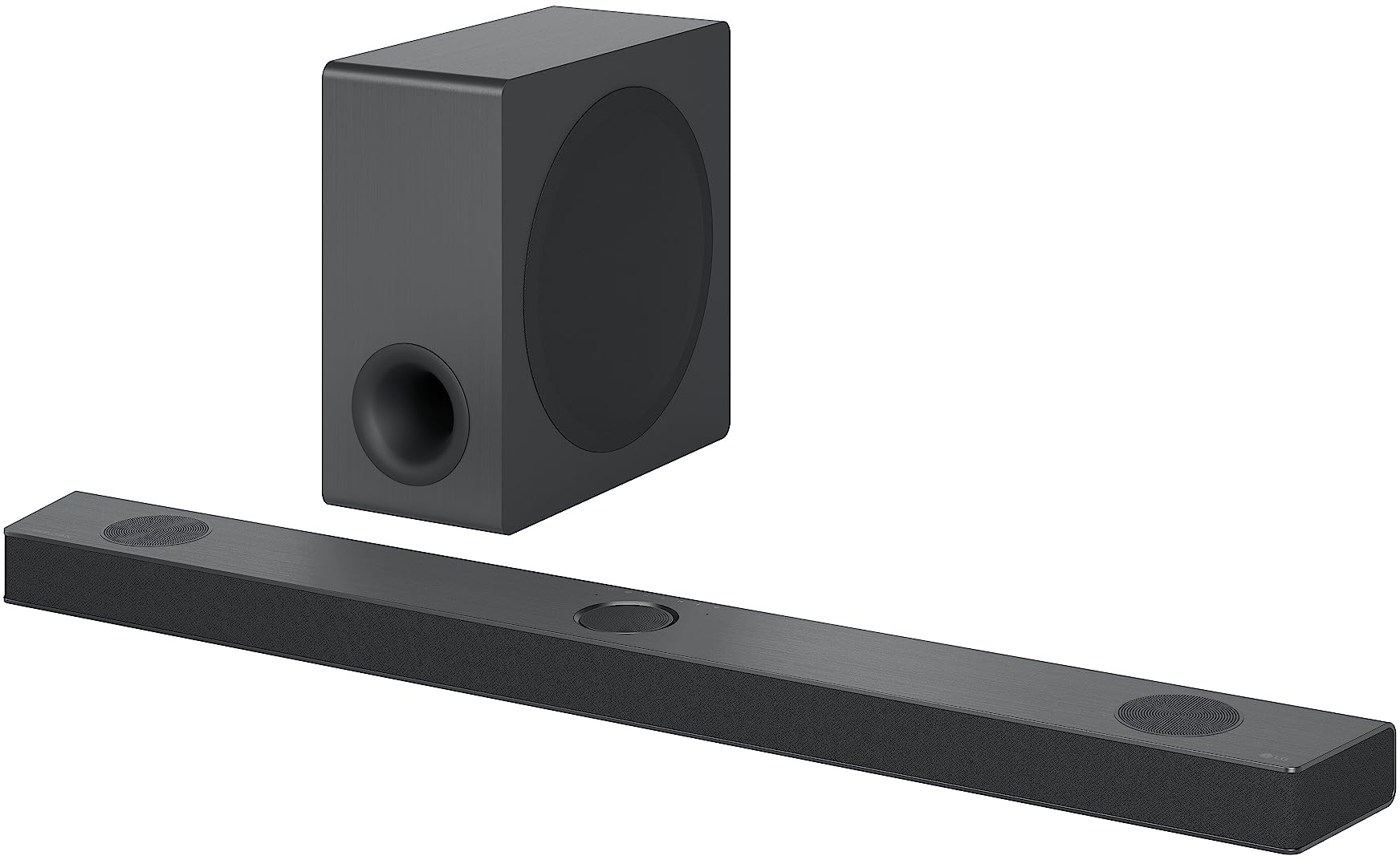 LG DS90QY 5.1.3 Soundbar (570W) mit kabellosem Subwoofer & MERIDIAN-Technologie (Dolby Atmos, HDMI, Bluetooth), Dark Steel Silver