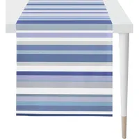 APELT Tischläufer 3901 OUTDOOR, Sommerdeko, Sommer (1-tlg), Digitaldruck, in Streifenoptik blau