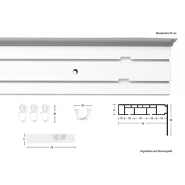 GARESA Gardinenschiene »Kunststoffschiene mit Blende«, 2 läufig-läufig, Wunschmaßlänge, Deckenmontage, verlängerbar, einfache Montage, schlicht, braun