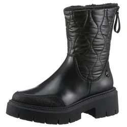 Winterboots MARCO TOZZI BY GMK "TORIA", Damen, Gr. 37, schwarz, Textil, Lederimitat, unifarben, modisch, Schuhe, Blockabsatz, Plateau, Winterstiefelette mit TEX-Ausstattung