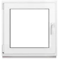 Framex Kellerfenster Fenster Kunststofffenster Weiß Breite x Höhe 80 x 80 cm (800 x 800 mm) 2-fach (32 mm) Dreh Kipp DIN Links - Premium - Alle Größen