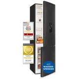 Exquisit KGC5265-70-WS-040D Kühl-Gefrierkombination (260 l, 1795 mm hoch, Inoxlook-az)