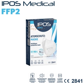 IPOS Medical FFP2 Maske verschiedene Farben 10 Stück IPOS ATEMSCHUTZMASKE inkl. Maskenhalter