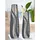Gilde Kegelvase Sevilla - Moderne Deko Vasen - Blumenvase - Keramik - anthrazit-Silber - Höhe 49 cm
