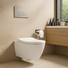 Wunderbad Drückerplatte Nickel Kompatibel zu Geberit Duofix Sigma (up 320) 2 Mengenspülung