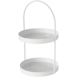 Boltze Etagere Joko 2 Ebenen Eisen H 44 cm Ø 26cm weiß