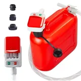 Auto Ölabsaugpumpe Elektrische Benzinpumpe, 2,4 GPM Automatische Absaugpumpe Ölpumpe mit Auto-Stopp-Sensormit &Adapter Verbinder&134 cm+50 cm Schlauch Kraftstoffpumpe Wasser Ölpumpe