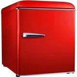 MaxxHome Mini-Schlafzimmerkühlschrank, 48 l, 230 V, Tischkühlschrank mit einer Tür, geeignet für zu Hause, im Büro und für andere Hausanwendungen – (Farbe rot)