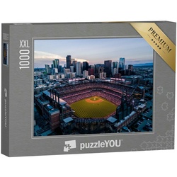 puzzleYOU Puzzle Puzzle 1000 Teile XXL „Stadion und Skyline von Denver, Colorado“, 1000 Puzzleteile, puzzleYOU-Kollektionen Architektur