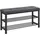 Songmics Schuhbank 31 x 100 x 49 cm dunkelgrau-schwarz / schwarz