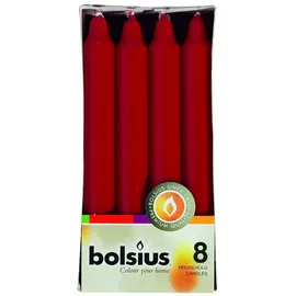 Bolsius Haushaltskerzen 18 cm Ø 2,13 cm 8 St. Rot