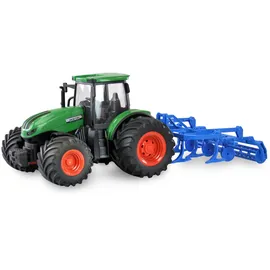 AMEWI RC-Landmaschine Traktor mit Grubber 1:24 6CH RTR grün