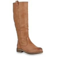 VAN HILL Reiterstiefel Damen Hellbraun 39