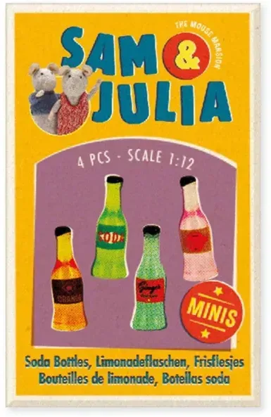 Sam & Julia Miniatur-Limonadeflaschen (4er) 1:12