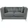 Beliani Sofa Samtstoff Grau 2-Sitzer