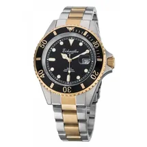 Eichmüller since 1950 Eichmüller Bicolor Taucher Herrenuhr, Datumsanzeige in Lupenvergrößerung, 20ATM