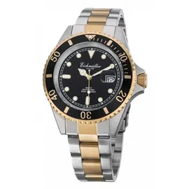 Eichmüller since 1950 Eichmüller Bicolor Taucher Herrenuhr, Datumsanzeige in Lupenvergrößerung, 20ATM