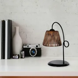 WellHome Leselampe 47 cm E27 Max 45-60W in Schwarz und Braun