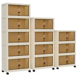 J.Zao Lagerschrank ohne Installation - Mit Rädern. faltbar. magnetische Anziehungskraft. groß