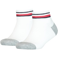Tommy Hilfiger Kinder Quarter-Socken im Pack - Iconic SPORTS, Frottee-Sohle Weiß 39-42