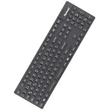 KeySonic KSK-8030 IN (US) Industrie Silikontastatur eronomisch wasserdicht antimikrobisch resistent, schwarz 28078