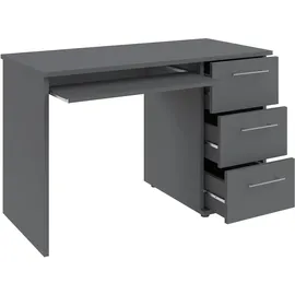 vogl möbelfabrik Schreibtisch VOGL MÖBELFABRIK "Tobi, wahlweise mit 3 Schubkästen oder 1 Schubkasten/1 Tür", grau (anthrazit), B:115cm H:73cm T:56cm, Tische, Schreibtisch, optional mit Tastaturauszug, Breite 115 cm