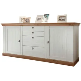 furn.design Hemsby Sideboard 210 x 91 x 52 cm weiß