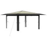 vidaXL Pavillon 4 x 4 m Weiß/Schwarz