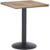 Beliani Palmi Gartentisch 60 x 60 x 75 cm Braun/Schwarz
