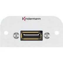 Kindermann Kindermann, Steckdose, Konnect 54 alu - Modulares Faceplate-Snap-In