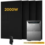 Anker Balkonkraftwerk 2000W Anker SOLIX Solarbank 4 E5000 Pro All-in-One Stromspeicher, (inkl. Smart Meter Gen 2 und 4*500Wp Sunpro Solarmodule, Optional: 1-5 x Anker BP5000 Erweiterungsakku), PV Speicher mit Notstromfunktion