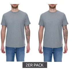 2er Pack PUMA Herren T-Shirts Baumwoll-Shirt Rundhals-Shirts Basic-Shirt 683509 01 Grau - L